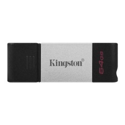 Pendrive Kingston 64gb Prata 200mb/S, Type-C Usb 3.2 E Data Traveler 80