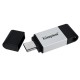 Kingston 64GB Silver 200MB/s USB 3.2 Type-c DataTraveler 80 Pendrive