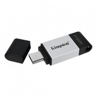Kingston 128GB Silver 200MB/s USB 3.2 Type-c DataTraveler 80 Pendrive
