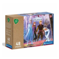 Puzzle Clementoni Frozen Ii 3 Puzzles 48pcs Reciclável