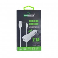 New Science REF:6756 White Micro USB 2.1A Cigarette Lighter Charger
