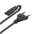 One Plus AU302 Black 2 Pin 1.5m Power Cable