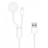 OEM Magnetic 2 in 1 Ref:7017 White For iPhone And iWatch Charger Cable