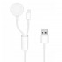Cabo De Carga Oem Magnético 2 Em 1 Ref:7017 Branco Para Iphone E Iwatch