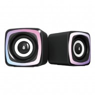 One Plus NF4076 Black Wired Speaker For PC With RGB Light