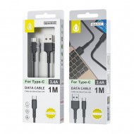 Cable De Datos One Plus B6110 USB Tipo C Negro 3.4A 1m