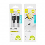 One Plus B6246 Black USB Lightning Data Cable 3.4A 1m For X/12/13/14