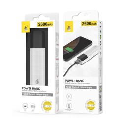 Power Bank One Plus D6210 Branco 2600mah 1 Usb Output 1 Micro Input