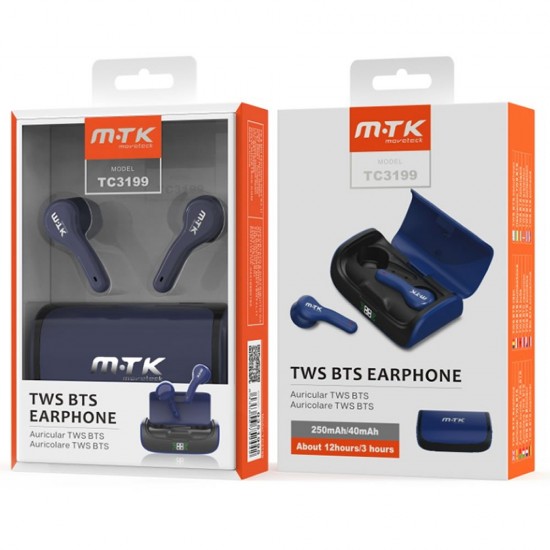 Earbuds Mtk Tc3199 Azul Tws/Bts