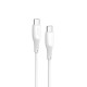 MTK TB1450 White 60W/3A/0.5m USB Type-C To Type-C Data Cable