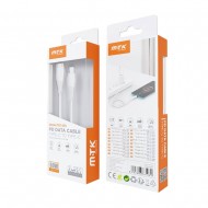 Cabo De Dados Usb Tipo C Para Tipo C Mtk Tb1450 Branco 60w/3a/0.5m