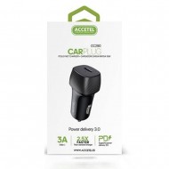 Adaptador De Isqueiro Accetel Cc290s Preto 20w/3.0a/24v/Tipo C