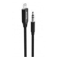 Accetel AU203 Black Iphone 8/X/11/12/13/14 Lightning To Headphone Jack 3.5MM Aux Audio Cable
