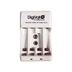 Battery Charger Digivolt QC-2402 White For 4 Batteries R6 AA/4 Batteries R3 AAA/1 Battery 9V