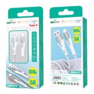 Cabo De Dados Usb Tipo C New Science U-17 Branco 60w 5a 1m