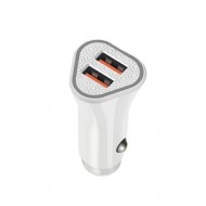 New Science SLD-C07 White 3.0A/40W/2 USB Cigarette Lighter Adapter