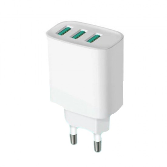 Adaptador Usb New Science Sld-T16 Branco 30w/6.0a/3usb Carga Super Rápida