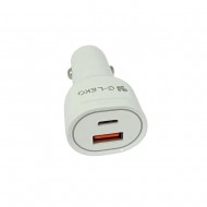 G-Leko DC-26 White 20W/24V/USB And Type-C Car Adapter