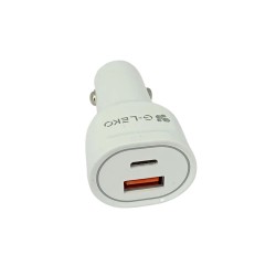 G-Leko DC-26 White 20W/24V/USB And Type-C Car Adapter