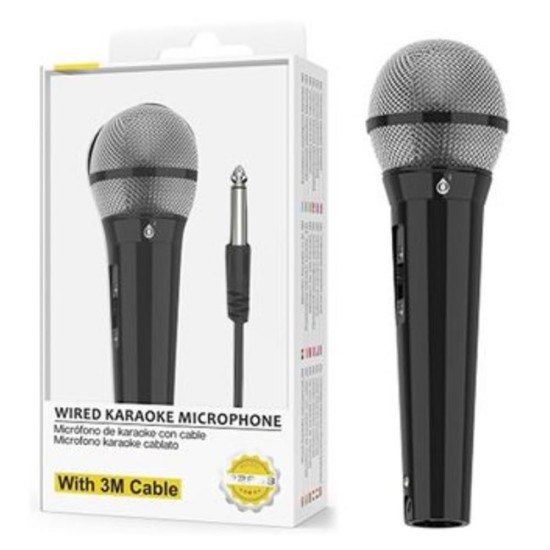 Microfone One Plus R2853 Preto 3m Cabo/Redução De Ruído