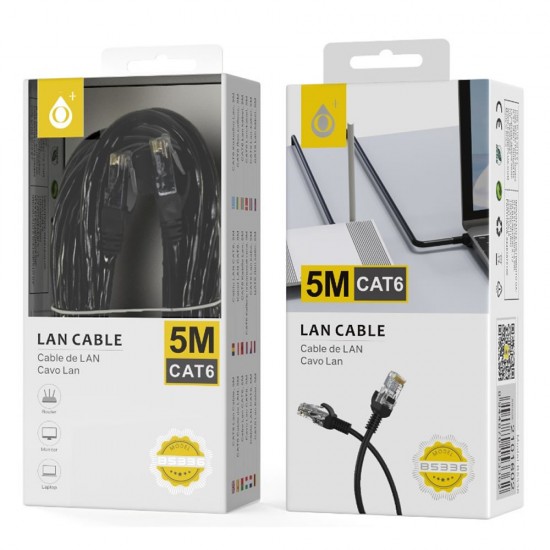 One Plus B5336 Black 5m LAN Cable