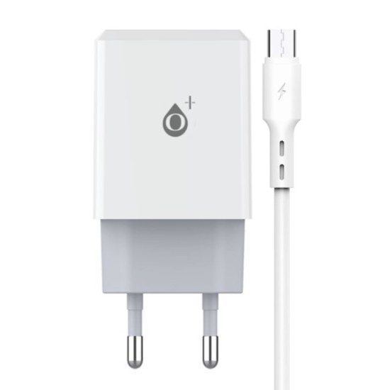 One Plus A6197 White 2 USB 2.4A Micro USB 240V Charger