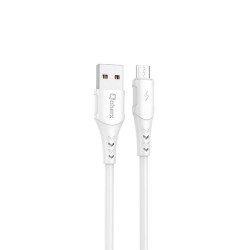 Qcharx Athens White 18W 3A 1m Data Cable For Micro USB
