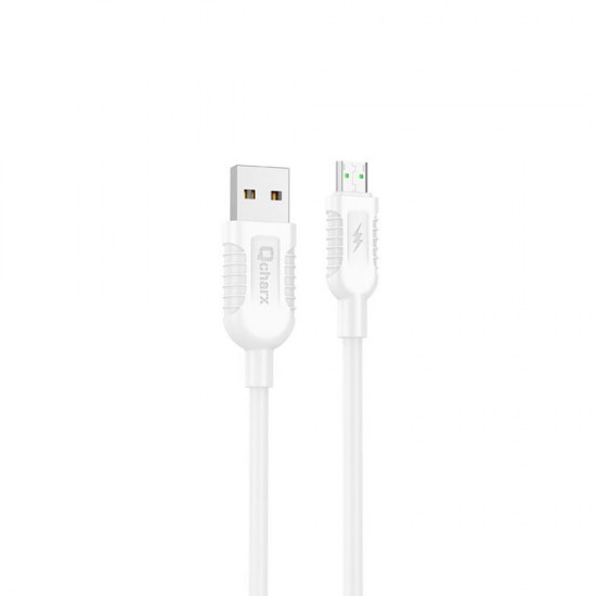 Qcharx Lisbon White 3A 1m Data Cable For Micro USB