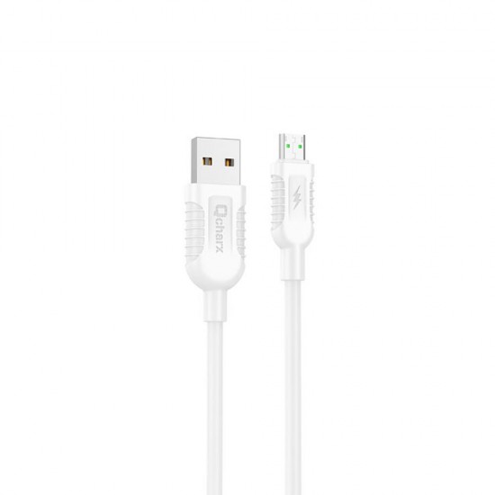 Cabo De Dados Qcharx Lisbon Branco 3a 1m Para Micro Usb