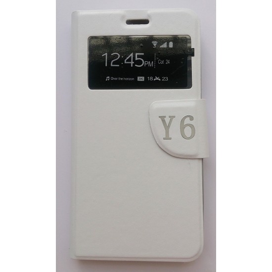 Flip Cover  Window Huawei Y6 White