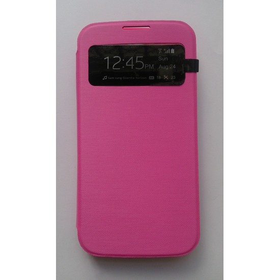 Capa Flip Cover Com Janela Samsung Galaxy S4 I9500 Rosa