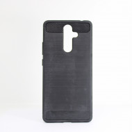 Carbon Cover Nokia 7 Plus Black