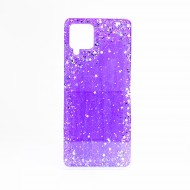 Capa Silicone Gel Liquido Glitter Samsung Galaxy A42 5g / A426 Purple