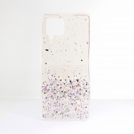 Capa Silicone Gel Liquido Glitter Samsung Galaxy A42 5g / A426 Rosa Clara