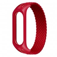 Pulseira Silicone New Science Mi Band M3/M4/M5/M6/M7 Vermelho Corda