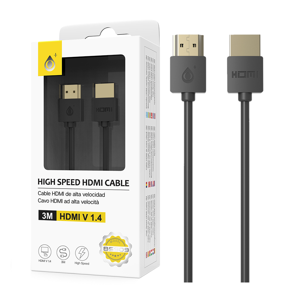 Cabo Hdmi One Plus B5909 Negro 3m 1.4v Highest Transfer Rate
