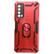 Capa Silicone Tpu Kickstand Heavy Duty Hibrid Huawei P Smart 2021 / Y7a Vermelho Anel De Dedo Anti-Choque Capa Silicone Tpu Kickstand Heavy Duty Hibrid Huawei P Smart 2021 / Y7a Vermelho Anel De Dedo Anti-Choque