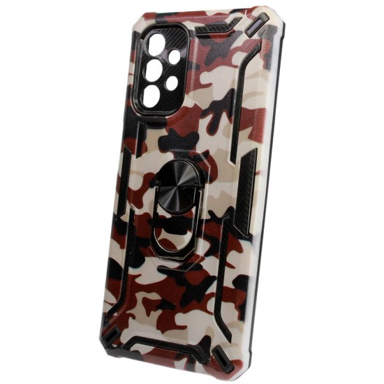 Tpu Kickstand Heavy Duty Hybrid Silicone Case Samsung Galaxy A32 5g Militry Drawing Brown Anti-shock Finger Ring Tpu Kickstand Heavy Duty Hybrid Silicone Case Samsung Galaxy A32 5g Militry Drawing Brown Anti-shock Finger Ring