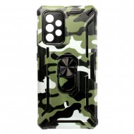 Tpu Kickstand Heavy Duty Hybrid Silicone Case Samsung Galaxy A52 5g Militry Drawing Green Anti-shock Finger Ring