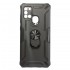 Capa Silicone Tpu Kickstand Heavy Duty Hibrid Samsung Galaxy A21s Negro Anel De Dedo Anti-choque