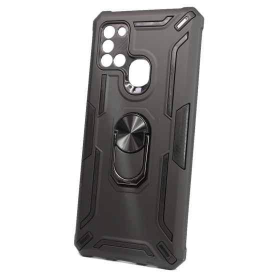 Tpu Kickstand Heavy Duty Hybrid Silicone Case Samsung Galaxy A21s Black Anti-shock Finger Ring Tpu Kickstand Heavy Duty Hybrid Silicone Case Samsung Galaxy A21s Black Anti-shock Finger Ring