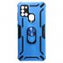 Capa Silicone Tpu Kickstand Heavy Duty Hibrid Samsung Galaxy A21s Azul Anel De Dedo Anti-choque