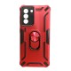 Capa Silicone Tpu Kickstand Heavy Duty Hibrid Samsung Galaxy S21/ S30 Vermelho Anel De Dedo Anti-Choque