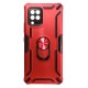 Capa Silicone Tpu Kickstand Heavy Duty Hibrid Samsung Galaxy A42 Vermelho Anel De Dedo Anti-Choque