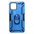 Capa Silicone Dura E Metal Com Anel De Dedo Apple Iphone 12/12 Pro Azul