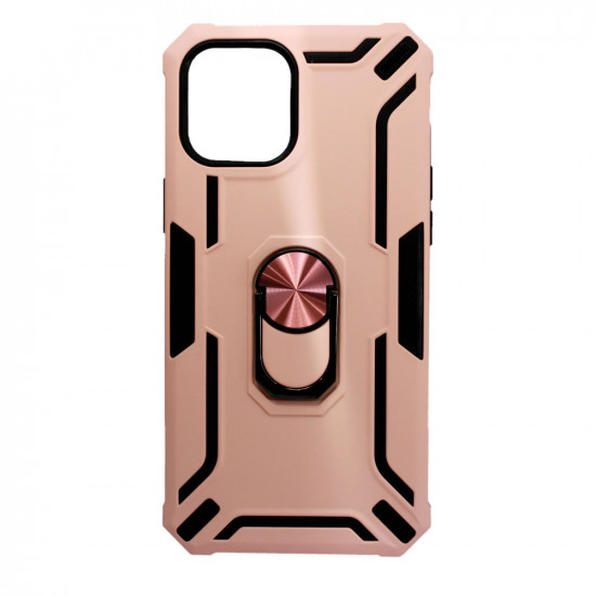 Tpu Kickstand Heavy Duty Hybrid Silicone Case Apple Iphone 12 Pro Max 6.7" Pink  Anti-shock Finger Ring