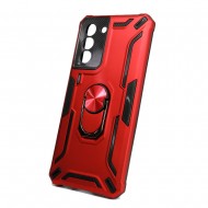 Capa Silicone Tpu Kickstand Heavy Duty Hibrid Samsung Galaxy S21plus / S30 Plus Vermelho Anel De Dedo Anti-Choque