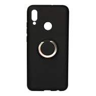 Silicone Case With Metal And Finger Ring Huawei P Smart 2019 Lite Black Matt