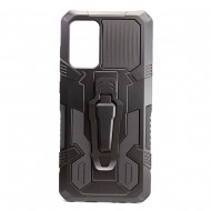 Capa Silicone Tpu Kickstand Heavy Duty Hibrid Samsung Galaxy A52 / A52s Preto Suporte Poro Cinto Anti-Choque