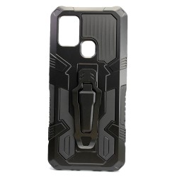 Silicone Cover Tpu Kickstand Heavy Duty Hibrid Samsung A21s 5g Black Suporte Poro Cinto Anti-choque